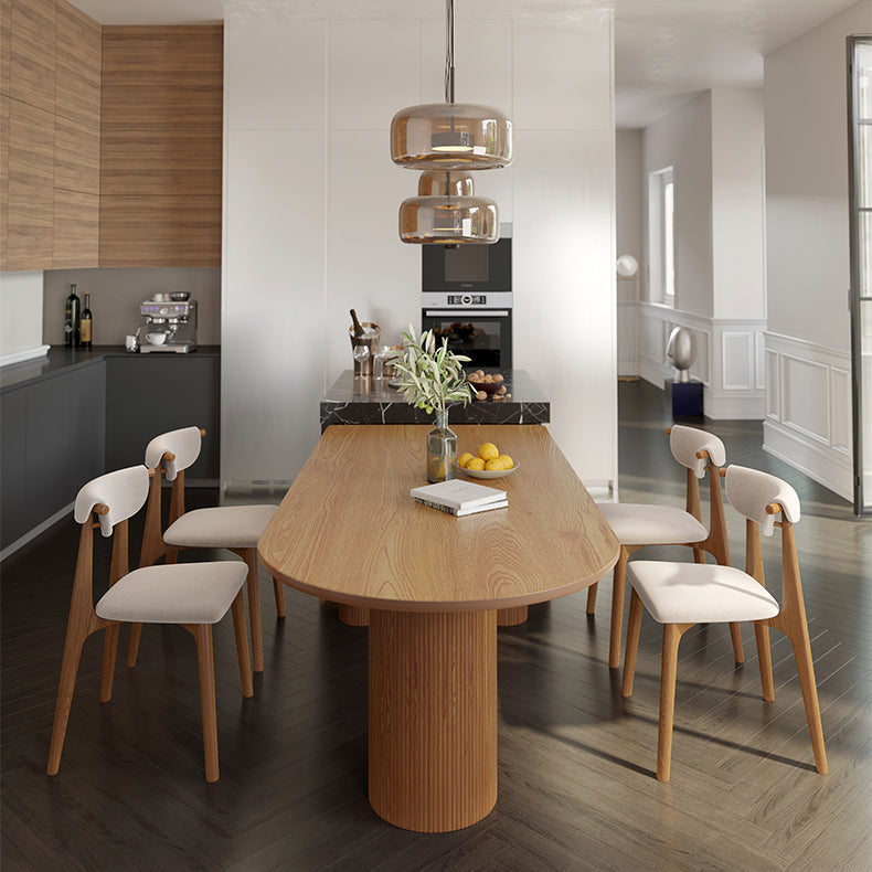 Tavolo da pranzo a 3 gambe tavolo in legno di pino in stile moderno per sala da pranzo