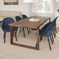 Rectangle Double Base Dining Table Modern Pine Wood Table for Dining Room