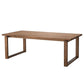 Rectangle Double Base Dining Table Modern Pine Wood Table for Dining Room