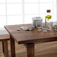 Rectangle Double Base Dining Table Modern Pine Wood Table for Dining Room