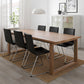 Rectangle Double Base Dining Table Modern Pine Wood Table for Dining Room