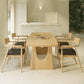 Table à manger rectangulaire à Double piédestal, Table moderne en bois de pin pour le salon