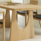 Table à manger rectangulaire à Double piédestal, Table moderne en bois de pin pour le salon