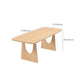 Table à manger rectangulaire à Double piédestal, Table moderne en bois de pin pour le salon