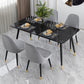 Rectangle 4 Legs Base Dining Table Modern Stone Table for Dining Room Clearhalo 'Dining Tables & Seating' 'Dining Tables' 'dining_table' 'furn' 'furn_dining_table' 'Furniture' 'Kitchen & Dining Furniture' 6463540