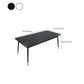 Rectangle 4 Legs Base Dining Table Modern Stone Table for Dining Room Clearhalo 'Dining Tables & Seating' 'Dining Tables' 'dining_table' 'furn' 'furn_dining_table' 'Furniture' 'Kitchen & Dining Furniture' 6463542