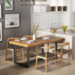 Mesa de comedor con caballete rectangular, mesa de madera moderna para comedor y Bar