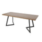 Industrial Double Pedestal Table Metal Frame Rectangle Dining Table Clearhalo 'Dining Tables & Seating' 'Dining Tables' 'dining_table' 'furn' 'furn_dining_table' 'Furniture' 'Kitchen & Dining Furniture' 6463626