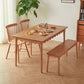 Mesa de comedor rectangular de madera maciza Mesa de comedor Mid-Century de 4 patas