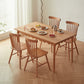 Mesa de comedor rectangular de madera maciza Mesa de comedor Mid-Century de 4 patas