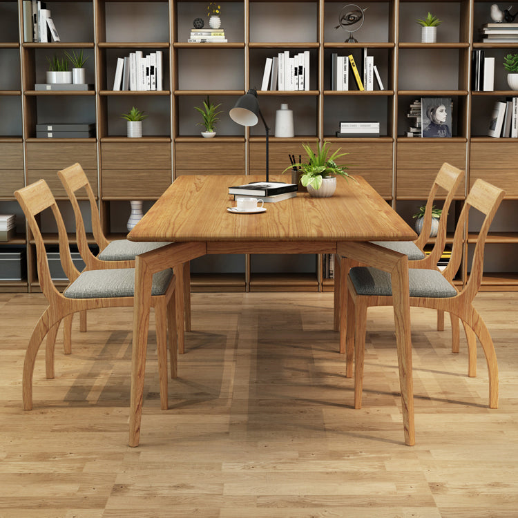 Ash Solid Wood Dining Table Mid-Century Rectangle Dining Table for Dining Room