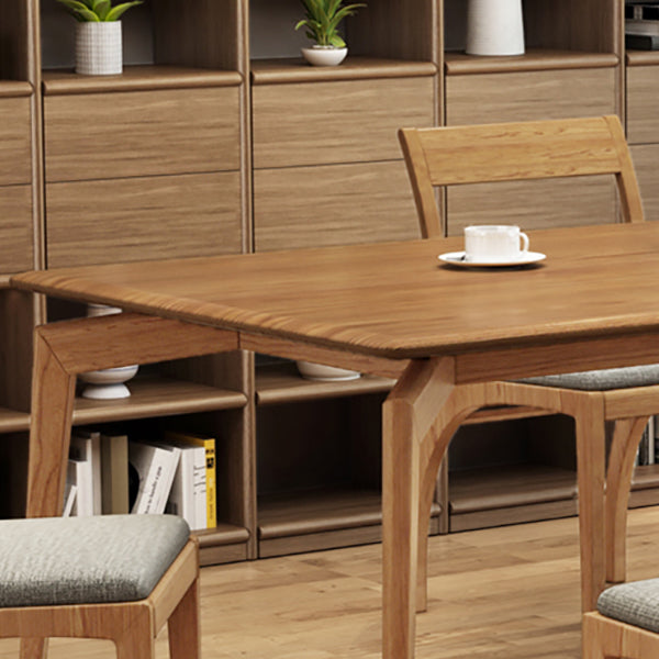 Ash Solid Wood Dining Table Mid-Century Rectangle Dining Table for Dining Room