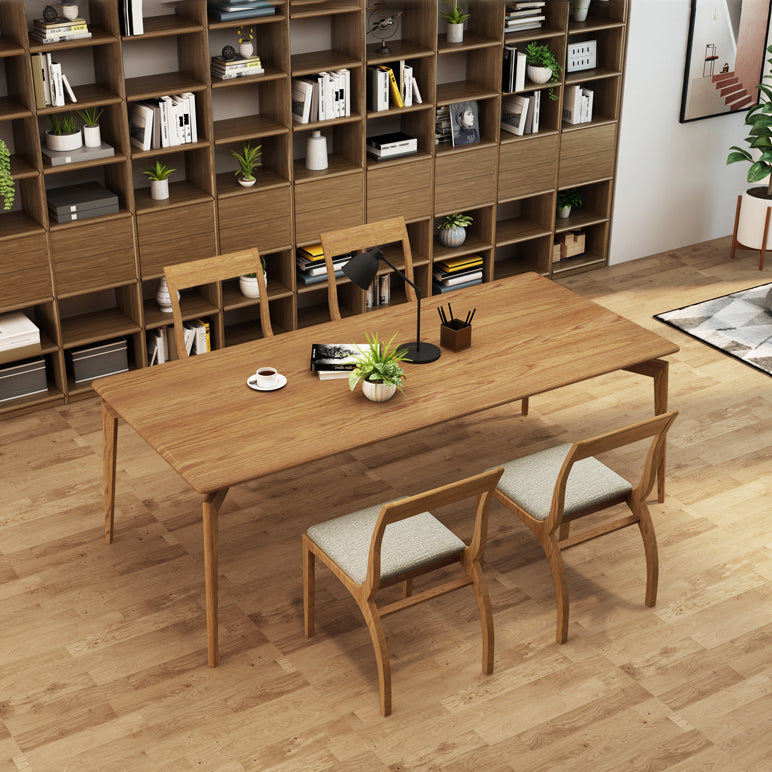 Ash Solid Wood Dining Table Mid-Century Rectangle Dining Table for Dining Room