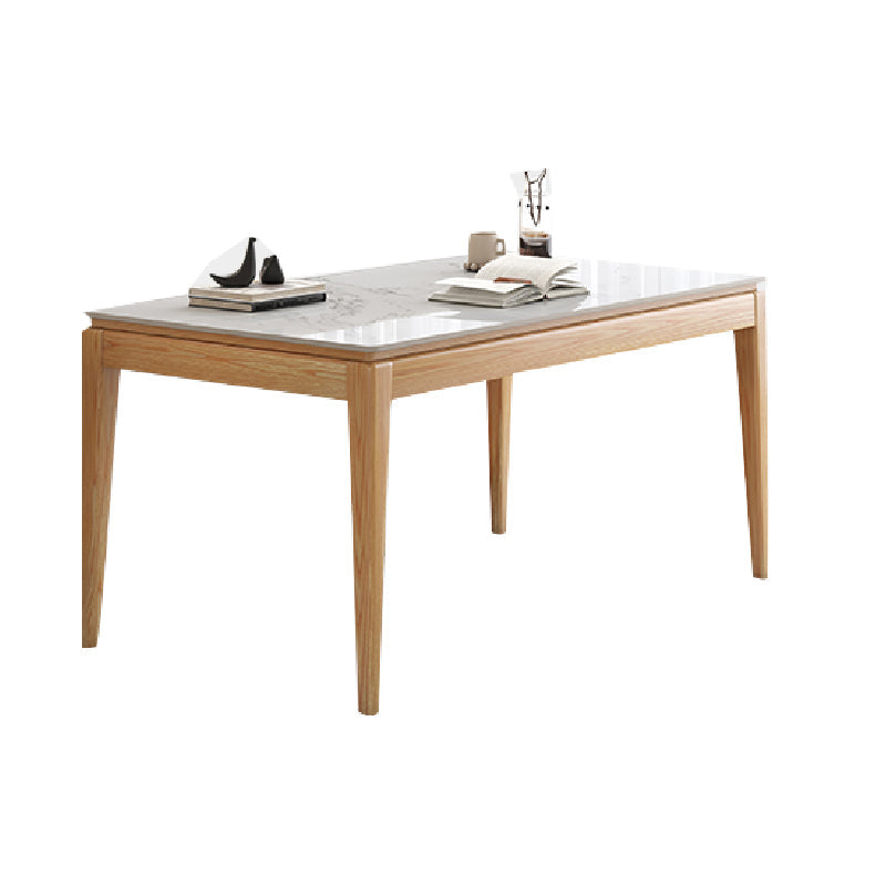 Rechthoekige stenen eettafel midden-eeuwse tafel met natuurlijke afwerking benen