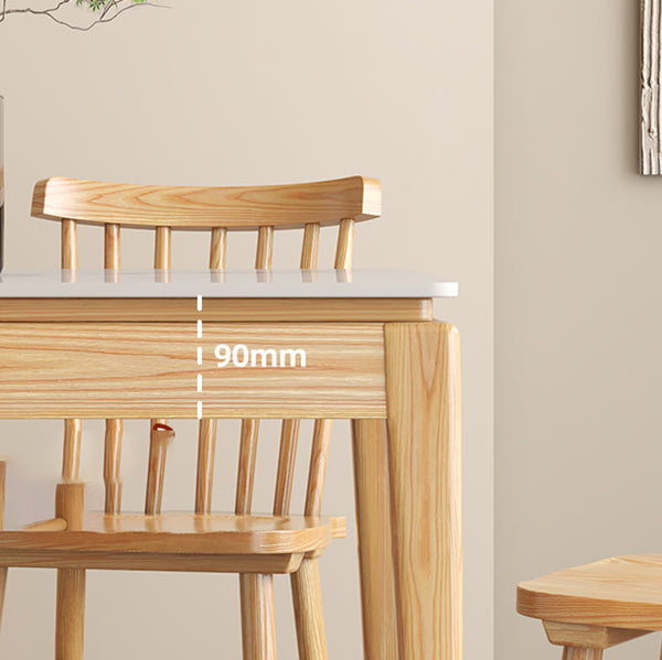 Rechthoekige stenen eettafel midden-eeuwse tafel met natuurlijke afwerking benen