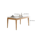 Rechthoekige stenen eettafel midden-eeuwse tafel met natuurlijke afwerking benen