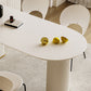 Double Pedestal Dining Table Stone Top Dining Table in White for Kitchen Clearhalo 'Dining Tables & Seating' 'Dining Tables' 'dining_table' 'furn' 'furn_dining_table' 'Furniture' 'Kitchen & Dining Furniture' 6463705