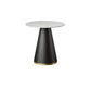 Modern Round Dining Table for Kitchen White Table with Metal Base Pedestal Without Chairs Clearhalo 'Dining Tables & Seating' 'Dining Tables' 'dining_table' 'furn' 'furn_dining_table' 'Furniture' 'Kitchen & Dining Furniture' 6463748