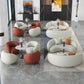 Modern Round Dining Table for Kitchen White Table with Metal Base Clearhalo 'Dining Tables & Seating' 'Dining Tables' 'dining_table' 'furn' 'furn_dining_table' 'Furniture' 'Kitchen & Dining Furniture' 6463751