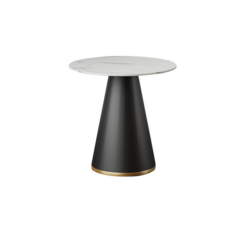 Modern Round Dining Table for Kitchen White Table with Metal Base Clearhalo 'Dining Tables & Seating' 'Dining Tables' 'dining_table' 'furn' 'furn_dining_table' 'Furniture' 'Kitchen & Dining Furniture' 6463753