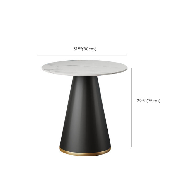 Modern Round Dining Table for Kitchen White Table with Metal Base Clearhalo 'Dining Tables & Seating' 'Dining Tables' 'dining_table' 'furn' 'furn_dining_table' 'Furniture' 'Kitchen & Dining Furniture' 6463762