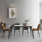 Table de salle à manger industrielle en pierre, Table de dinette en métal pour la maison