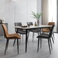 Table de salle à manger industrielle en pierre, Table de dinette en métal pour la maison