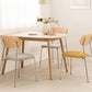 Modern 4 Legs Dining Table Sintered Stone Table with Wood Legs for Home