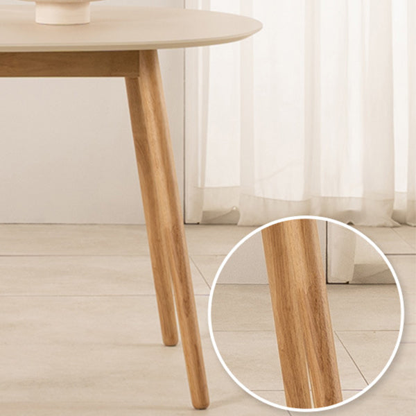 Modern 4 Legs Dining Table Sintered Stone Table with Wood Legs for Home