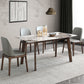 Mesa de comedor Mid-Century para el hogar Mesa con tapa de piedra y estructura de madera
