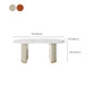 Glam Style Oval Table Sintered Stone Table with Metal Legs for Home Clearhalo 'Dining Tables & Seating' 'Dining Tables' 'dining_table' 'furn' 'furn_dining_table' 'Furniture' 'Kitchen & Dining Furniture' 6463869