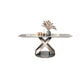 Glossy Gray Dinette Table with Metal Base Traditional Luxury Dining Table for Home Clearhalo 'Dining Tables & Seating' 'Dining Tables' 'dining_table' 'furn' 'furn_dining_table' 'Furniture' 'Kitchen & Dining Furniture' 6463886