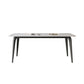 Industrial Rectangle Dining Table White Stone Top Dinette Table with Metal Legs Clearhalo 'Dining Tables & Seating' 'Dining Tables' 'dining_table' 'furn' 'furn_dining_table' 'Furniture' 'Kitchen & Dining Furniture' 6463900