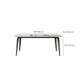 Industrial Rectangle Dining Table White Stone Top Dinette Table with Metal Legs Clearhalo 'Dining Tables & Seating' 'Dining Tables' 'dining_table' 'furn' 'furn_dining_table' 'Furniture' 'Kitchen & Dining Furniture' 6463903