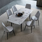White Top Table with 4 Metal Legs Industrial Rectangle Dining Table 63"L x 31.5"W x 29.5"H Without Chairs Clearhalo 'Dining Tables & Seating' 'Dining Tables' 'dining_table' 'furn' 'furn_dining_table' 'Furniture' 'Kitchen & Dining Furniture' 6463932