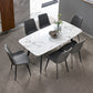 White Top Table with 4 Metal Legs Industrial Rectangle Dining Table 70.9"L x 35.4"W x 29.5"H Without Chairs Clearhalo 'Dining Tables & Seating' 'Dining Tables' 'dining_table' 'furn' 'furn_dining_table' 'Furniture' 'Kitchen & Dining Furniture' 6463936