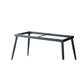 White Top Table with 4 Metal Legs Industrial Rectangle Dining Table Clearhalo 'Dining Tables & Seating' 'Dining Tables' 'dining_table' 'furn' 'furn_dining_table' 'Furniture' 'Kitchen & Dining Furniture' 6463939