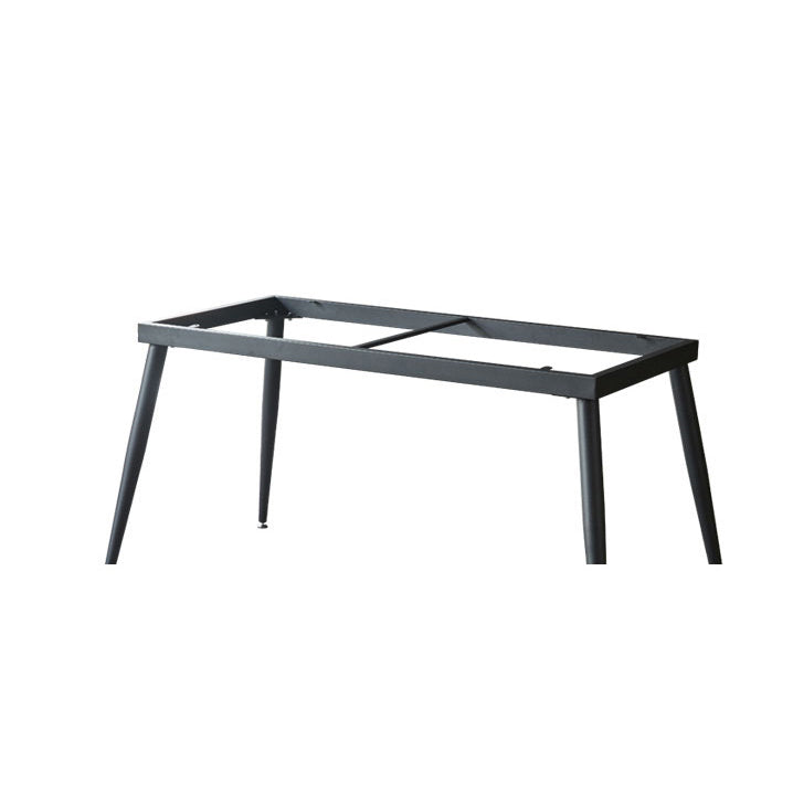 White Top Table with 4 Metal Legs Industrial Rectangle Dining Table Clearhalo 'Dining Tables & Seating' 'Dining Tables' 'dining_table' 'furn' 'furn_dining_table' 'Furniture' 'Kitchen & Dining Furniture' 6463939