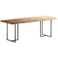 Brown Solid Wood Dining Table Industrial Table with Metal Frame Clearhalo 'Dining Tables & Seating' 'Dining Tables' 'dining_table' 'furn' 'furn_dining_table' 'Furniture' 'Kitchen & Dining Furniture' 6463950