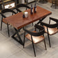 Table de salle à manger en bois de pin pour la maison, Table marron de Style industriel