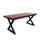 Table de salle à manger en bois de pin pour la maison, Table marron de Style industriel
