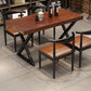 Table de salle à manger en bois de pin pour la maison, Table marron de Style industriel