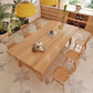 Natural Finish Pine Wood Dinette Table Traditional Luxury Rectangle Dining Table