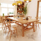 Natural Finish Pine Wood Dinette Table Traditional Luxury Rectangle Dining Table