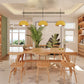 Natural Finish Pine Wood Dinette Table Traditional Luxury Rectangle Dining Table