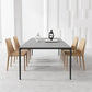 Moderne stenen dinerset 1/2/3/4/5 stukken eettafel ingesteld met stevige rugstoelen