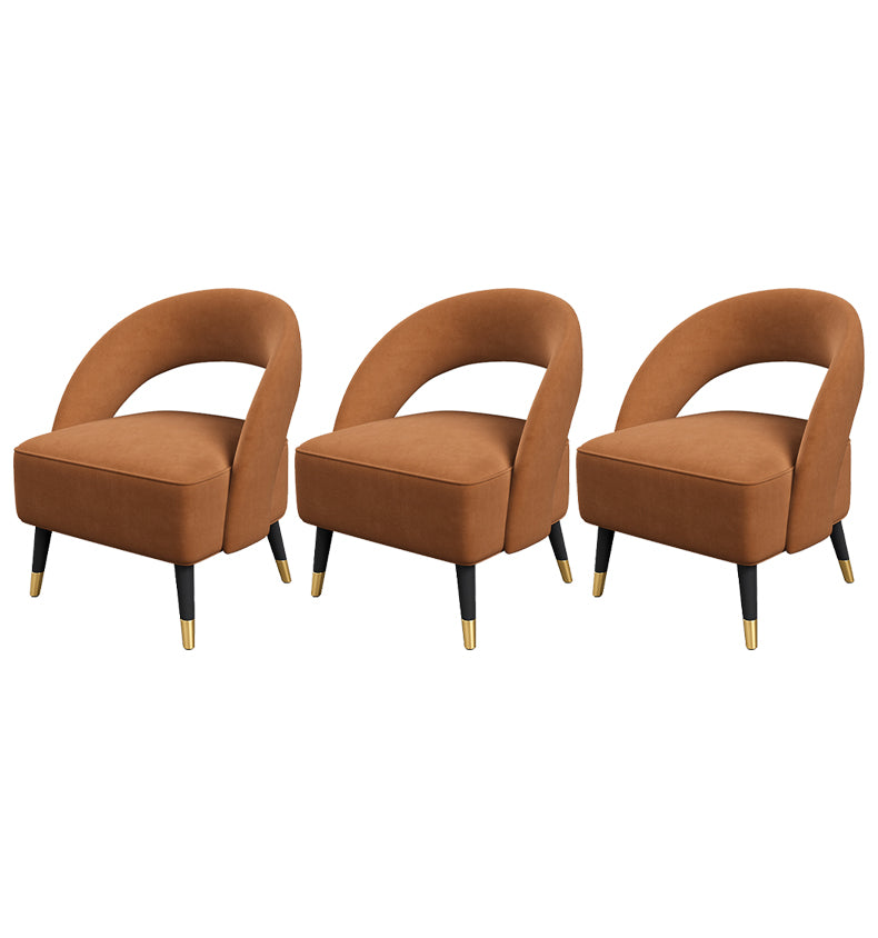 Black Dining Set for Home 1/3/4 Pieces Modern Round Table Set 3 Brown Chairs Clearhalo 'Dining Room Sets' 'Dining Tables & Seating' 'dining_room_set' 'furn' 'furn_dining_room_set' 'Furniture' 'Kitchen & Dining Furniture' 6464021