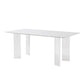 Modern 1/2/4/5/7 Pieces Dining Set Rectangle Stone Dining Table Set in White