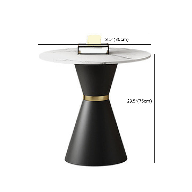 Juego de comedor de piedra blanca para la cocina 1/2/5 piezas de mesa redonda moderna