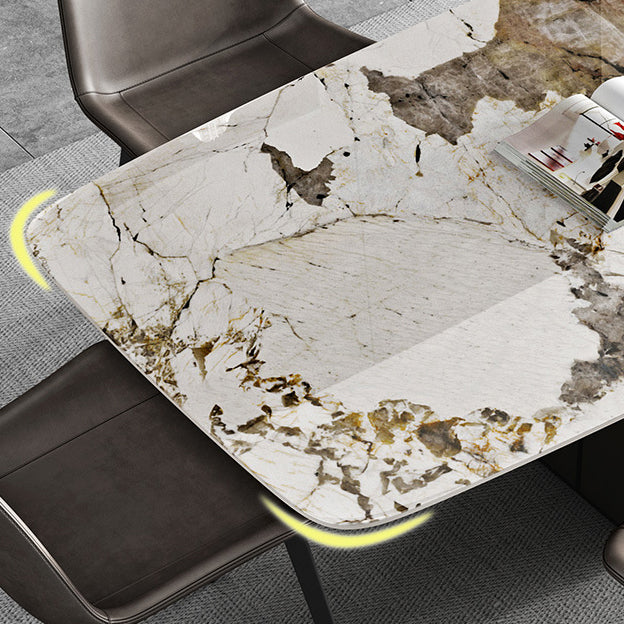 Glam Dinette Set for Dining Room 1/2/3/7 Pieces Glossy White Dining Table Set Clearhalo 'Dining Room Sets' 'Dining Tables & Seating' 'dining_room_set' 'furn' 'furn_dining_room_set' 'Furniture' 'Kitchen & Dining Furniture' 6464091